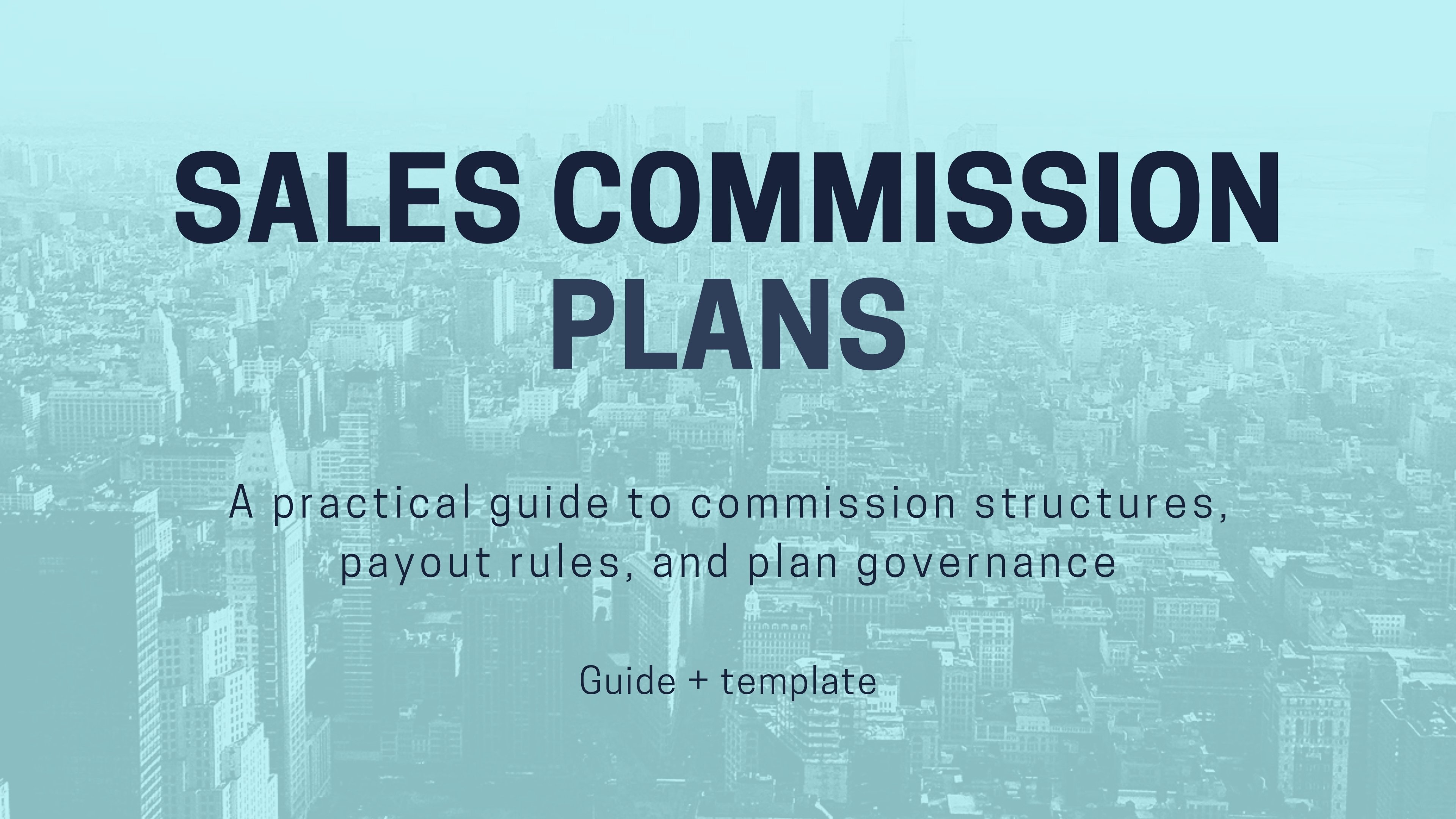 Guide to Sales Commission Plans front